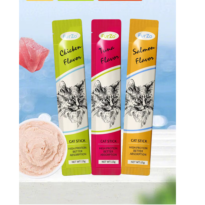 بستنی گربه با طعم مرغ، سالمون و تن برند furzo
